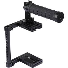 CAMVATE - Universal Camera Cage with Rubber Top Handle for Select DSLR Cameras