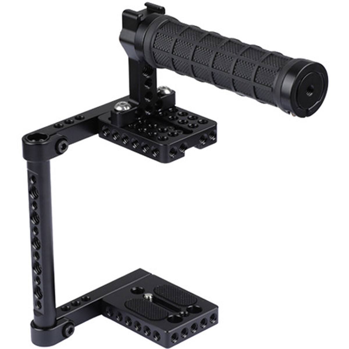 Front. CAMVATE - CAMVATE Universal Camera Cage with Rubber Top Handle for Select DSLR Cameras.