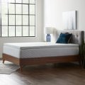 Angle. Lucid Comfort Collection - 3" Twin XL Gel Memory Foam Topper with Cover - White.