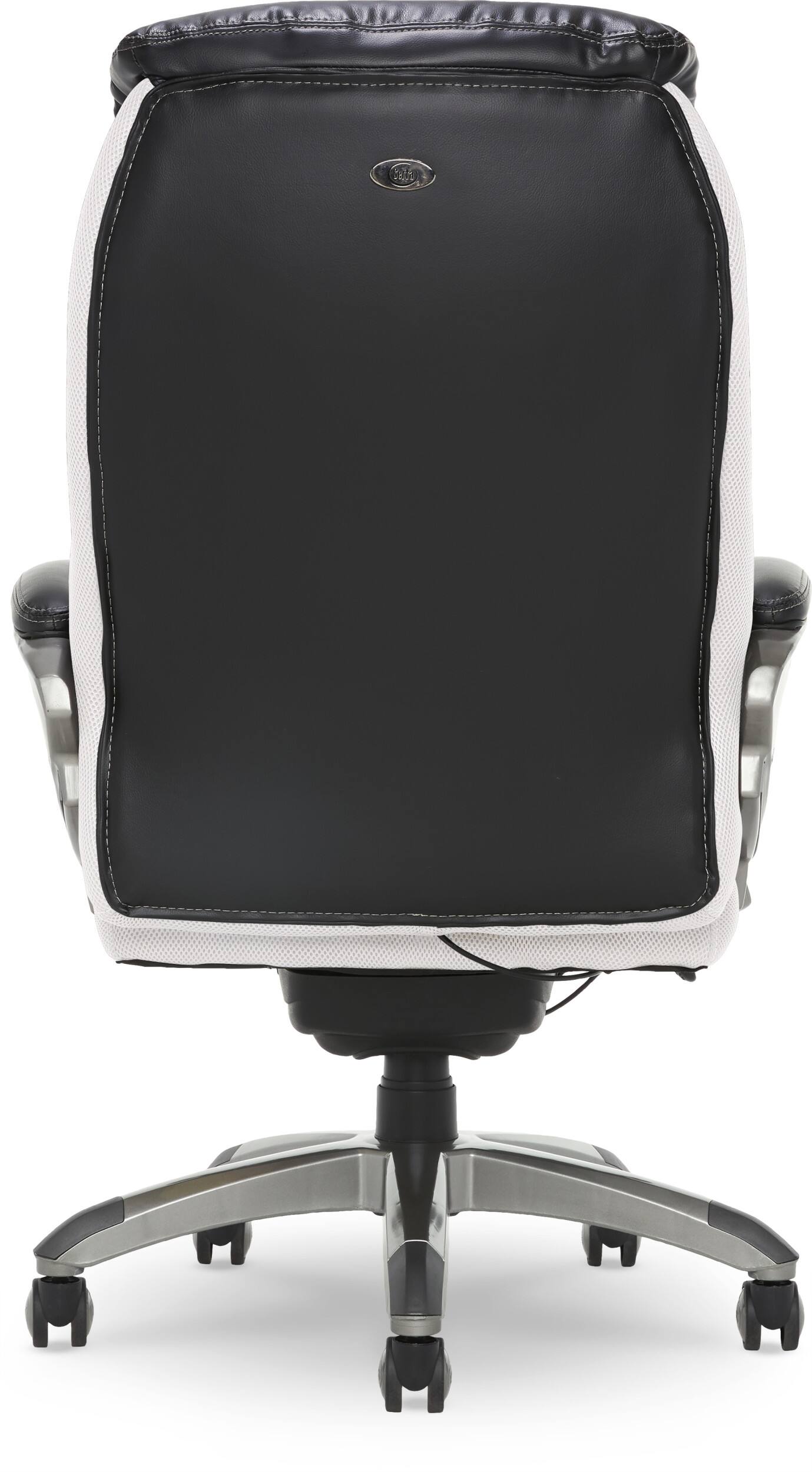 Alt View 21. Serta - Lautner Executive Office Chair - Black with White Mesh Accents.