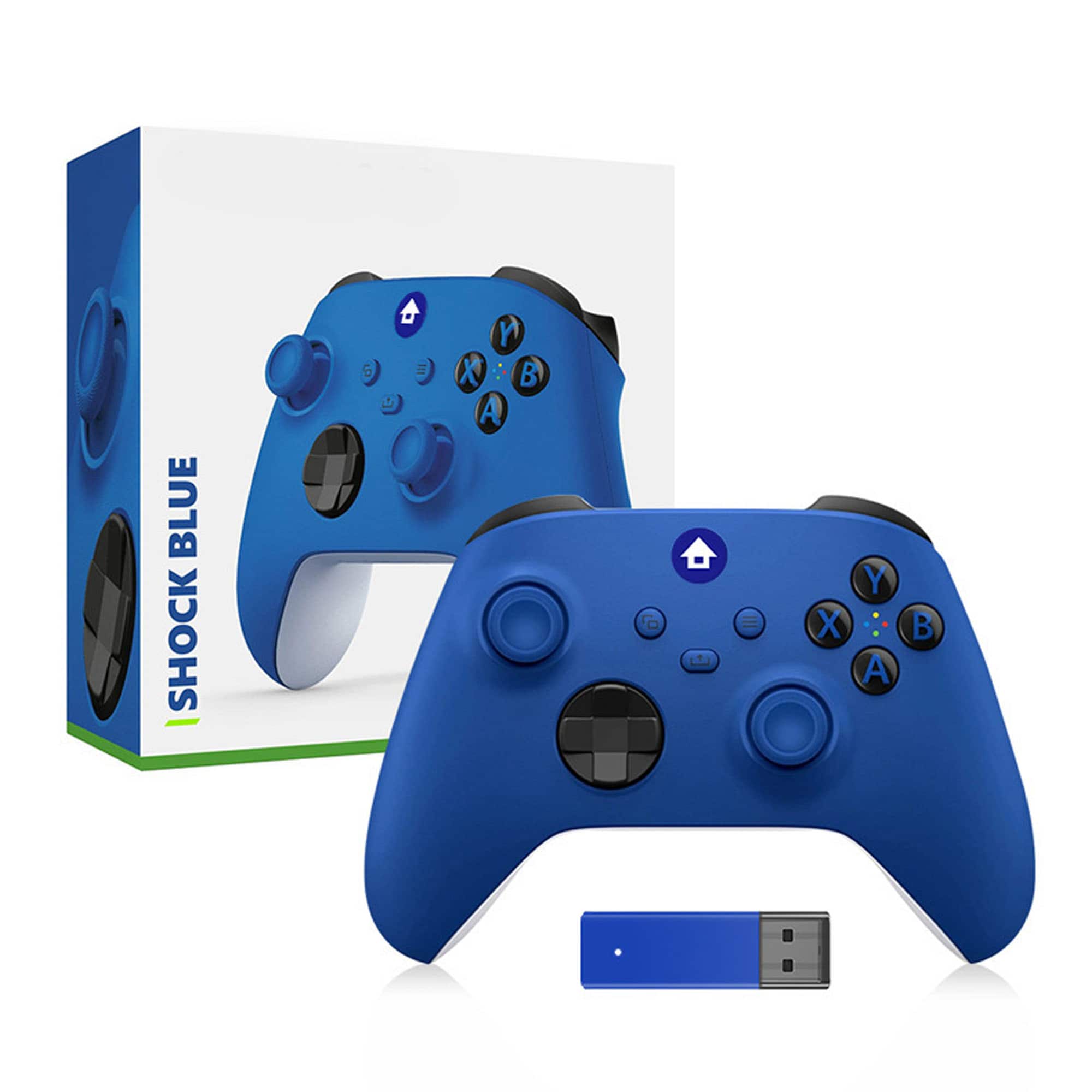 YONWAY - Anti-slip Rocker Game Console, 2.4G Wireless Gamepads with Dual Motor Vibration for Xbox Series X/S - Blue