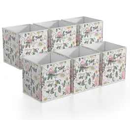 Sorbus - 6 Pack 11 Inch Foldable Storage Cubes with Handle for Organizing Home, Shelves, Nursery, Playroom
