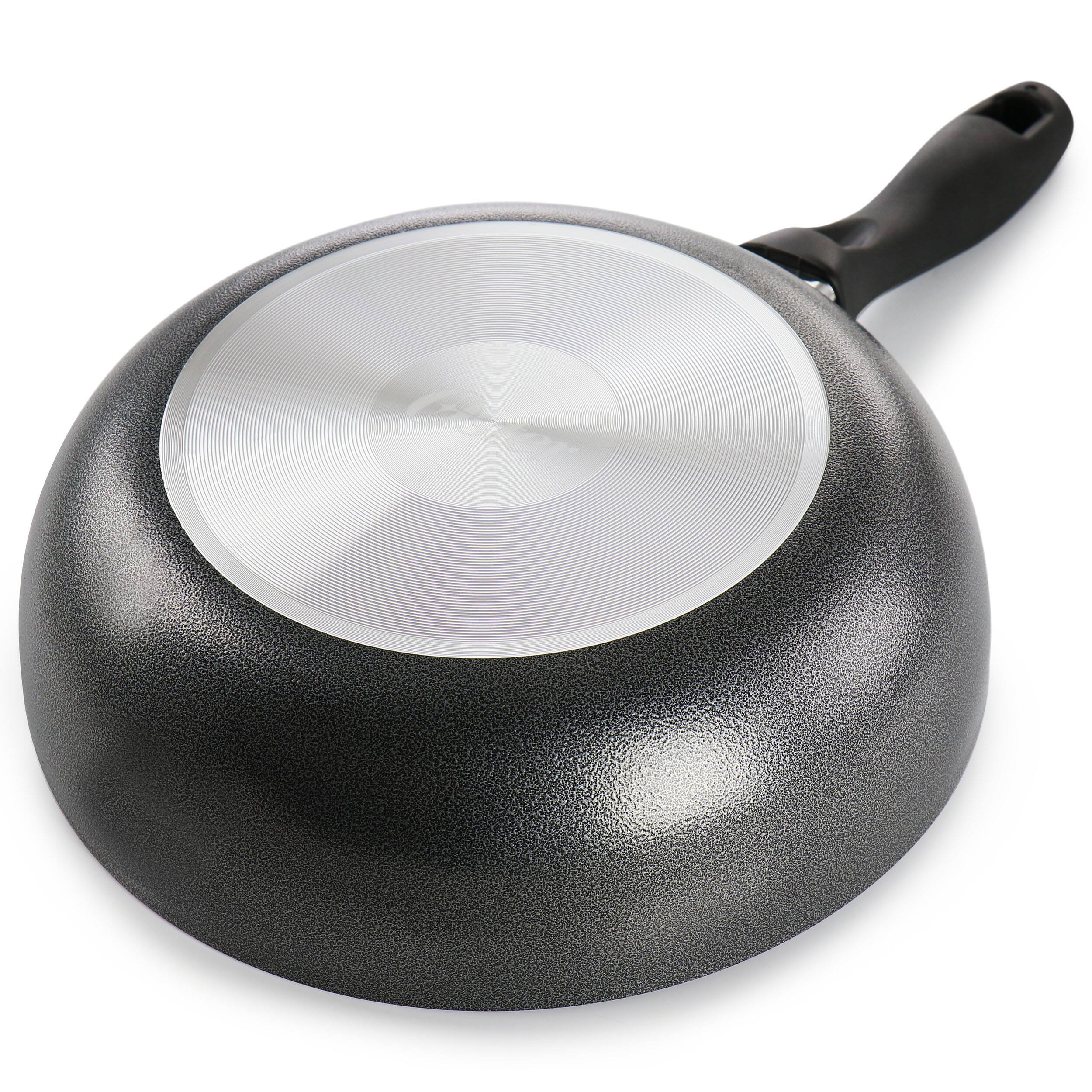 Alt View 5. Oster - Oster Clairborne 9.5 Inch Non Stick Aluminum Wok with Lid in Granite Grey - Grey.