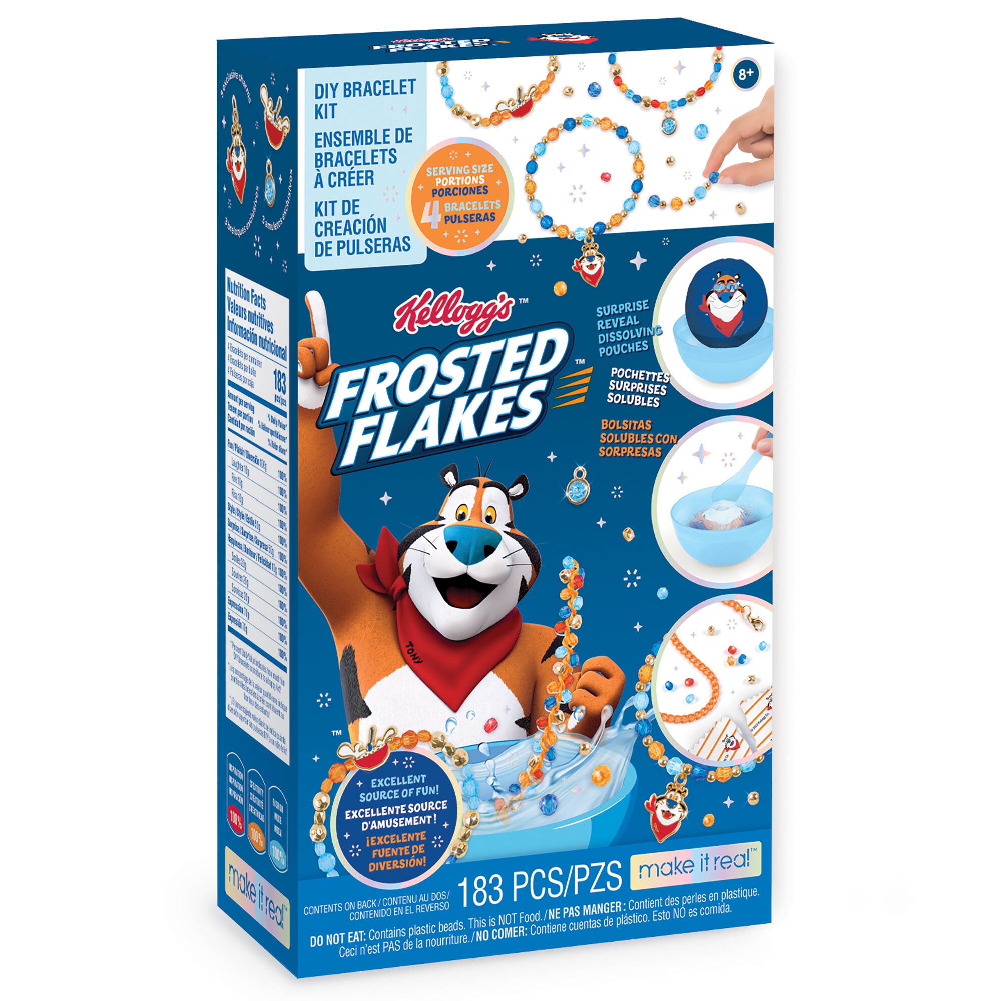 Make It Real - Kellogg's Cearlsly Cute - Frosted Flakes - DIY Bracelet Kit, 183 Pieces