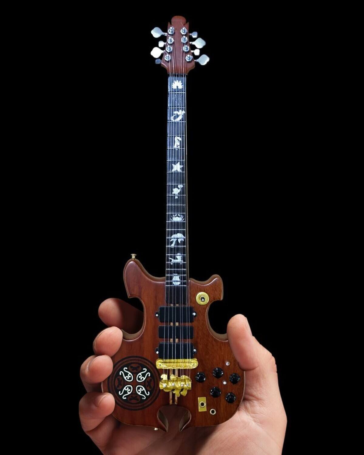 Alt View 2. Axe Heaven - Axe Heaven -John Paul Jones - Signature Alembic 8-String Mini Bass Guitar Replica Collectible   - Collectibles - Multicolor.