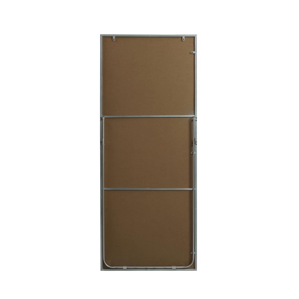Angle. Elegant Decor - Metal Frame Rectangle Full Length Mirror 30x72 Inch in Silver - Silver.