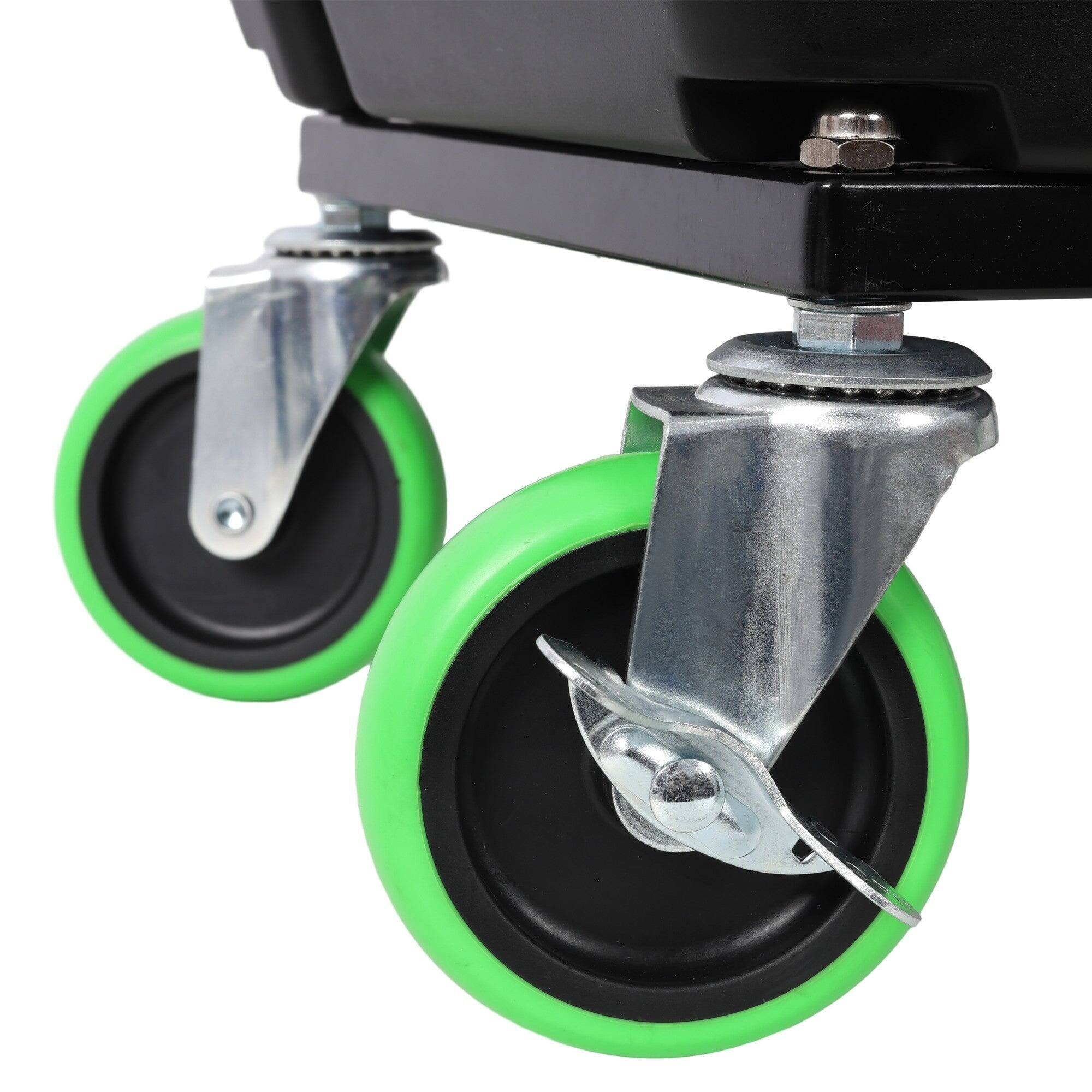 Alt View 3. Boyel Living - 330 Lbs Capacity Green Black Mechanics Creeper with Wheels Soft Rubber Cushion - Green.