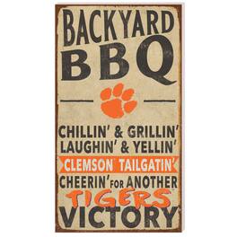 Jardine - Clemson Tigers 11'' x 20'' Indoor/Outdoor BBQ Sign - Tan