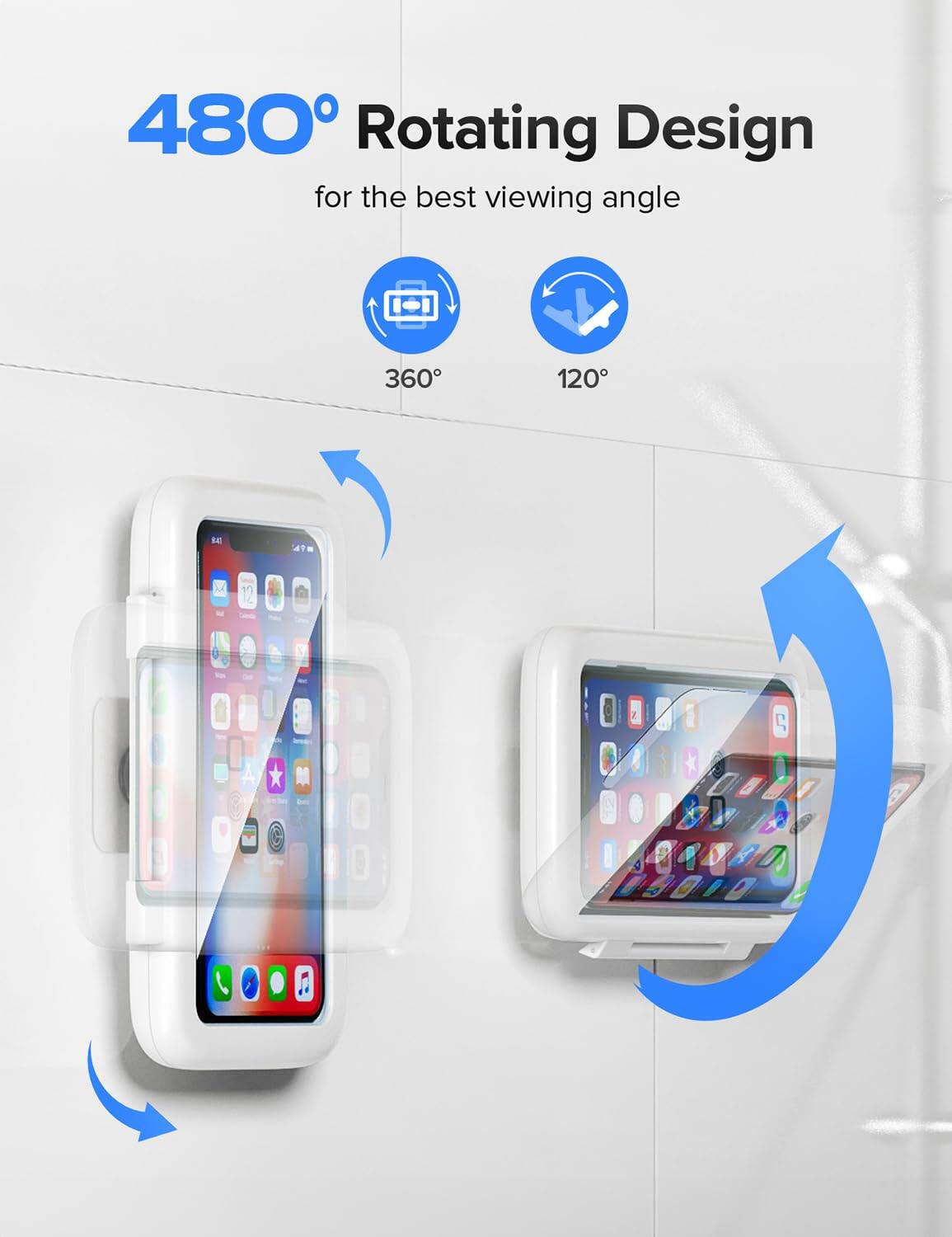 480° Rotating Design  
for the best viewing angle  

360°  
120°