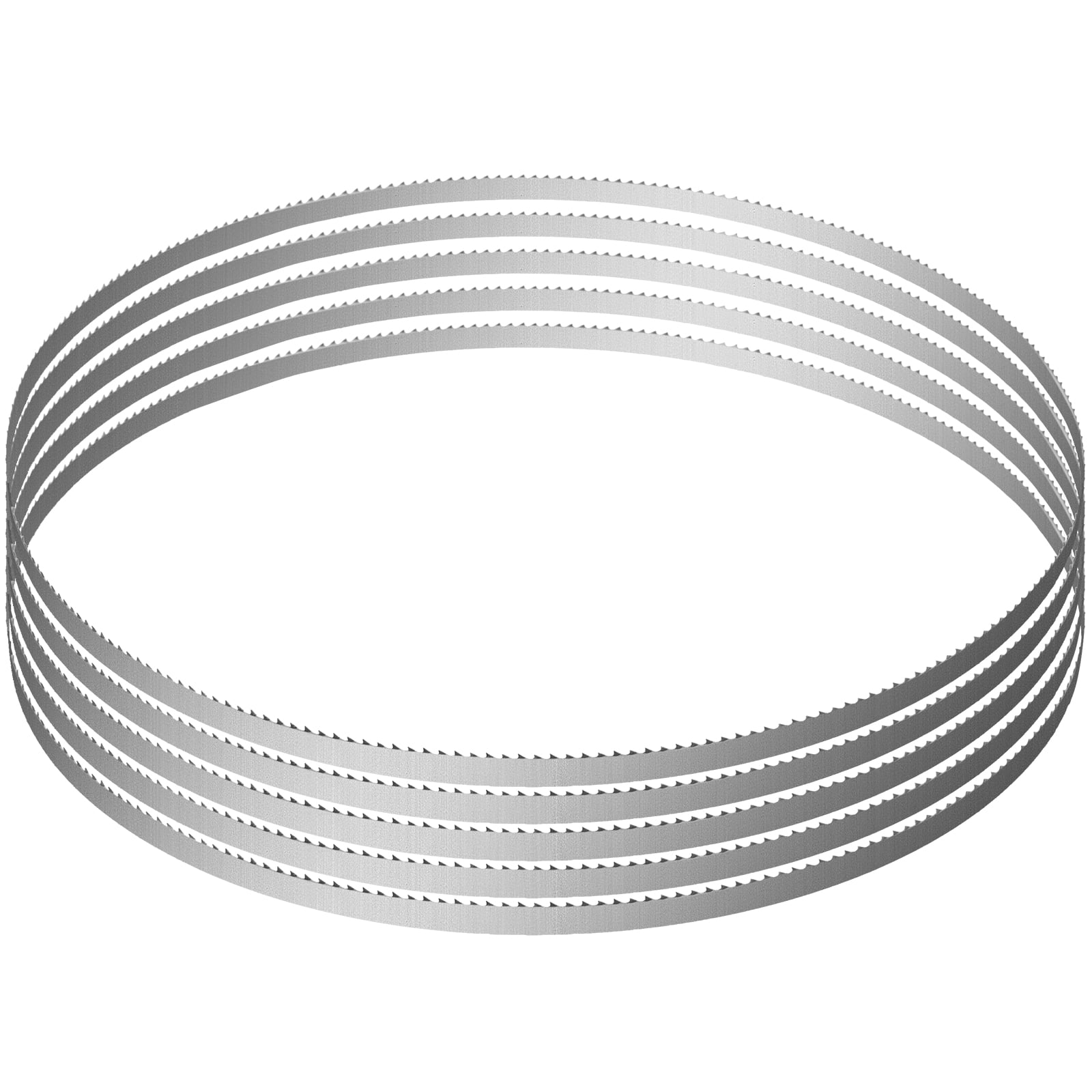 VEVOR - Band Saw Blade, 65x0.63x0.02 inch, 5 PCS/Pack Meat Bandsaw Blades for Replacement, Carbon Steel Blade - Silver