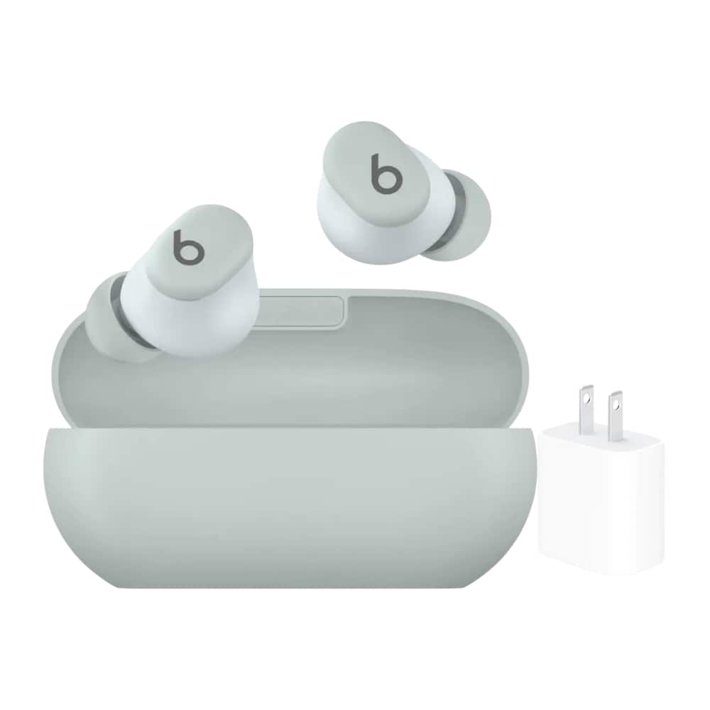 Front. Beats - Beats - Solo Buds True Wireless Earbuds + Power Adapter - Gray.