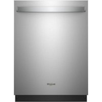 Whirlpool - 24" Built-In Dishwasher with Stainless Steel Tub - Stainless steel - Front_Zoom