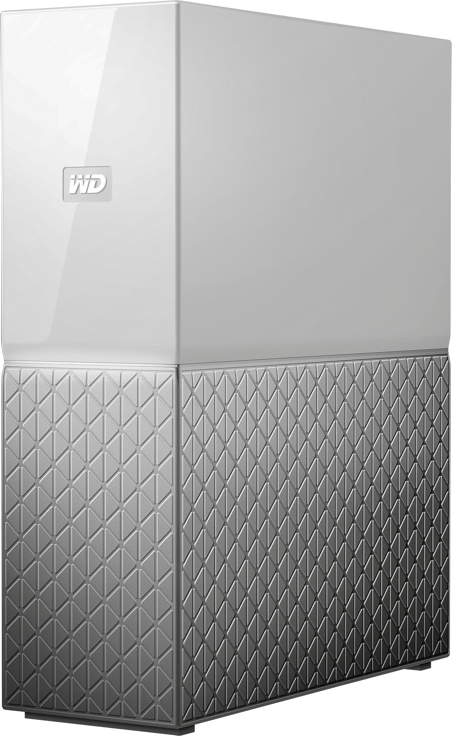 Left View: WD - My Cloud Home 4TB Personal Cloud - White