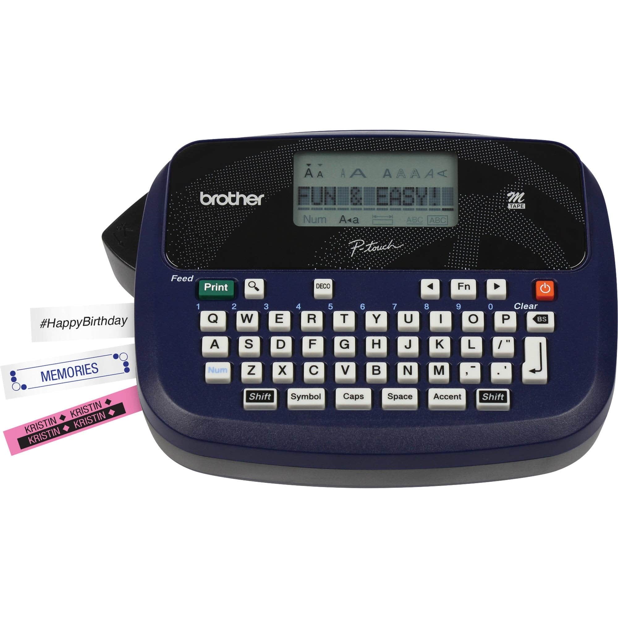 Brother - P-touch PT-45M Personal Handheld Label Maker Prints 1 or 2 Lines of Text