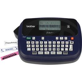 Brother - P-touch PT-45M Personal Handheld Label Maker Prints 1 or 2 Lines of Text