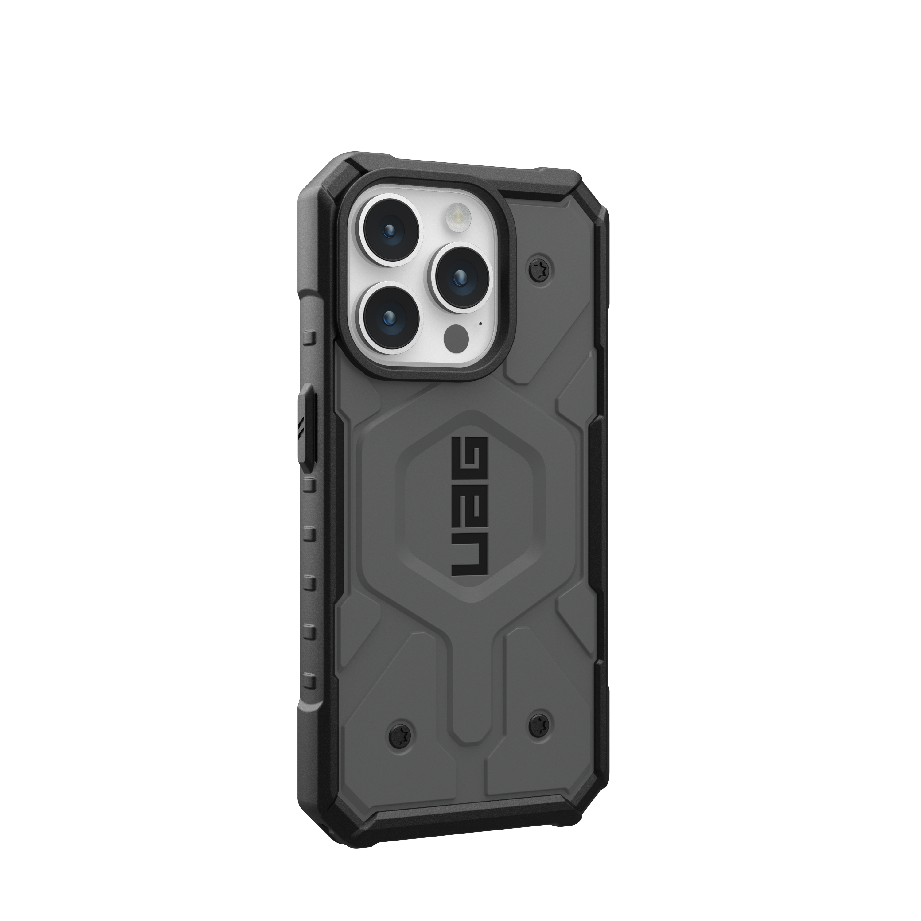 Back. UAG - Pathfinder Series Case with Magsafe for Apple iPhone 15 Pro - Silver.