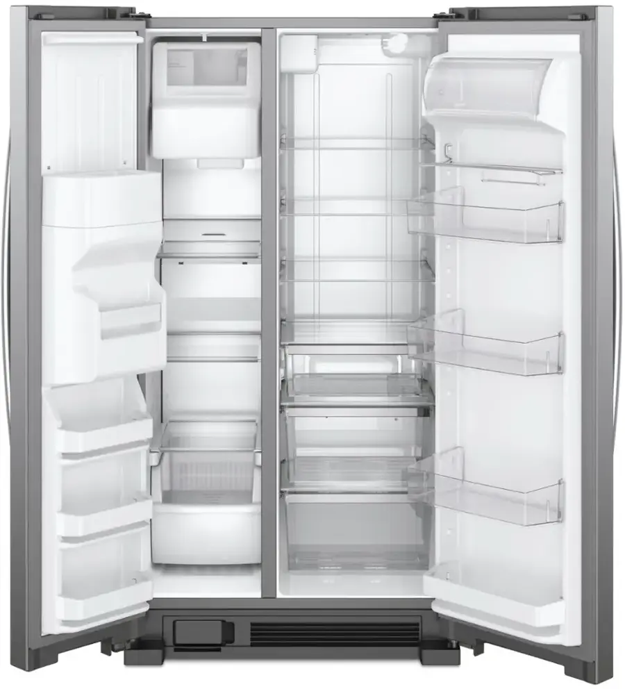 Whirlpool 24.6 Cu. Ft. Side by Side Refrigerator Fingerprint Resistant ...