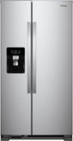 Whirlpool - 24.6 Cu. Ft. Side-by-Side Refrigerator - Stainless steel - Front_Zoom