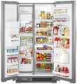 Left. Whirlpool - 24.6 Cu. Ft. Side-by-Side Refrigerator - Stainless Steel.