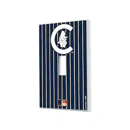 Keyscaper - Chicago Cubs 1911 Cooperstown Pinstripe Single Toggle Light Switch Plate - Multicolor