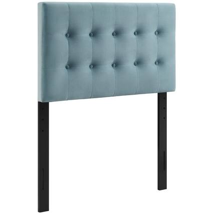 Front. Modway - Emily Biscuit Tufted Performance Velvet Twin Headboard by Modway - Blue.
