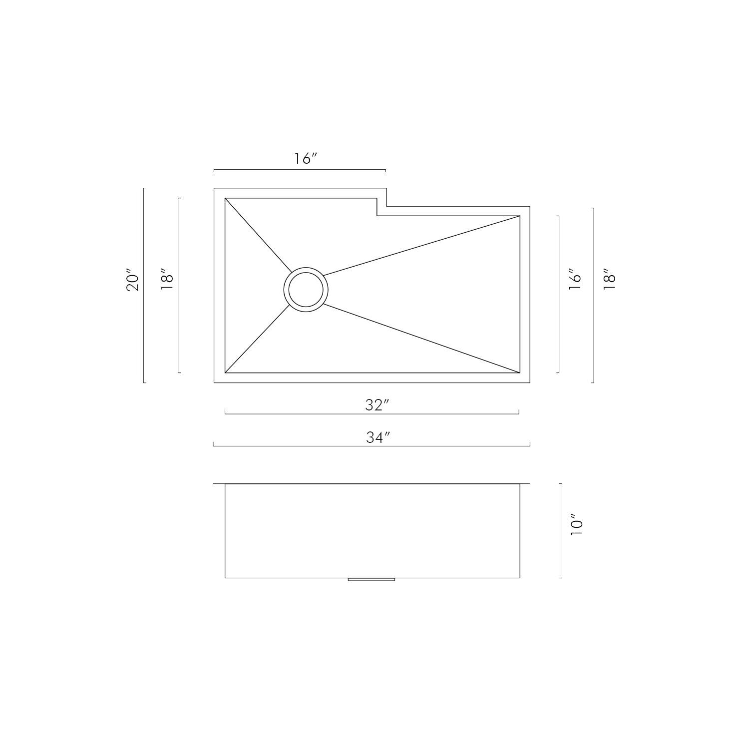 16"  
20"  
18"  
32"  
34"  
10"