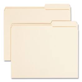 Smead Manufacturing - Reinforced Guide Height File Folders, 2/5-Cut Tabs: Right Position, Letter Size, 0.75" Expansion, Manila, 100/Box