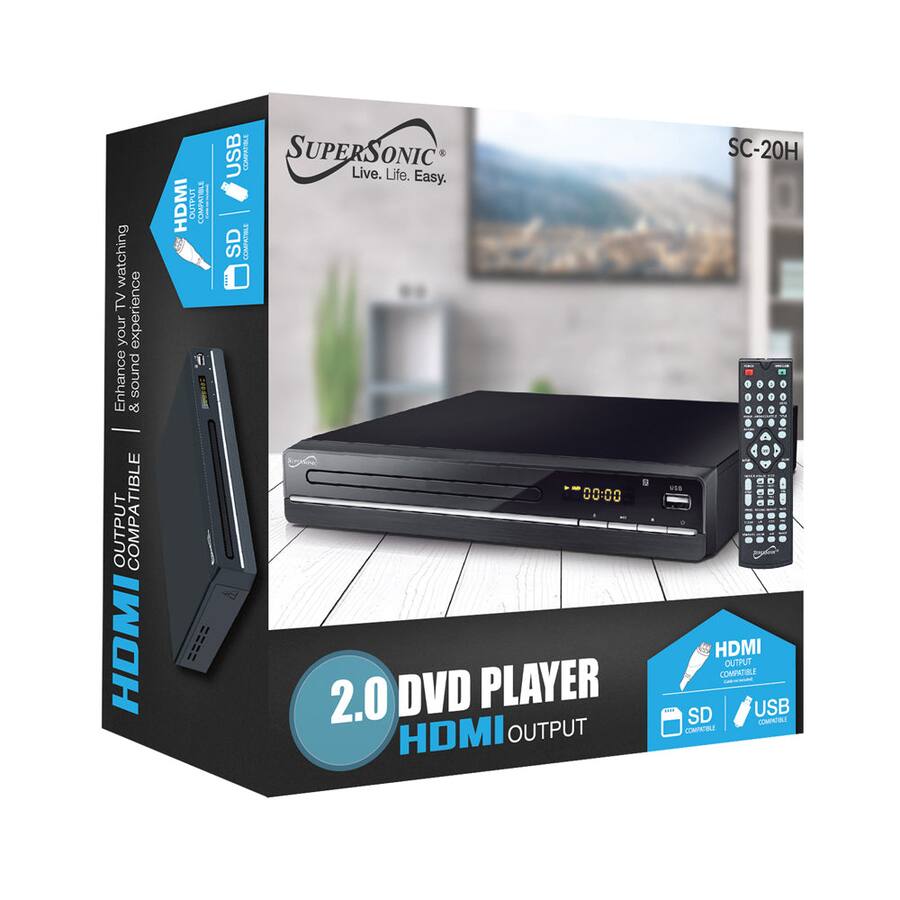 Dvd Machine Supersonic 2.0 Channel DVD Player with HDMI Output Black SC-20H - Best Buy
