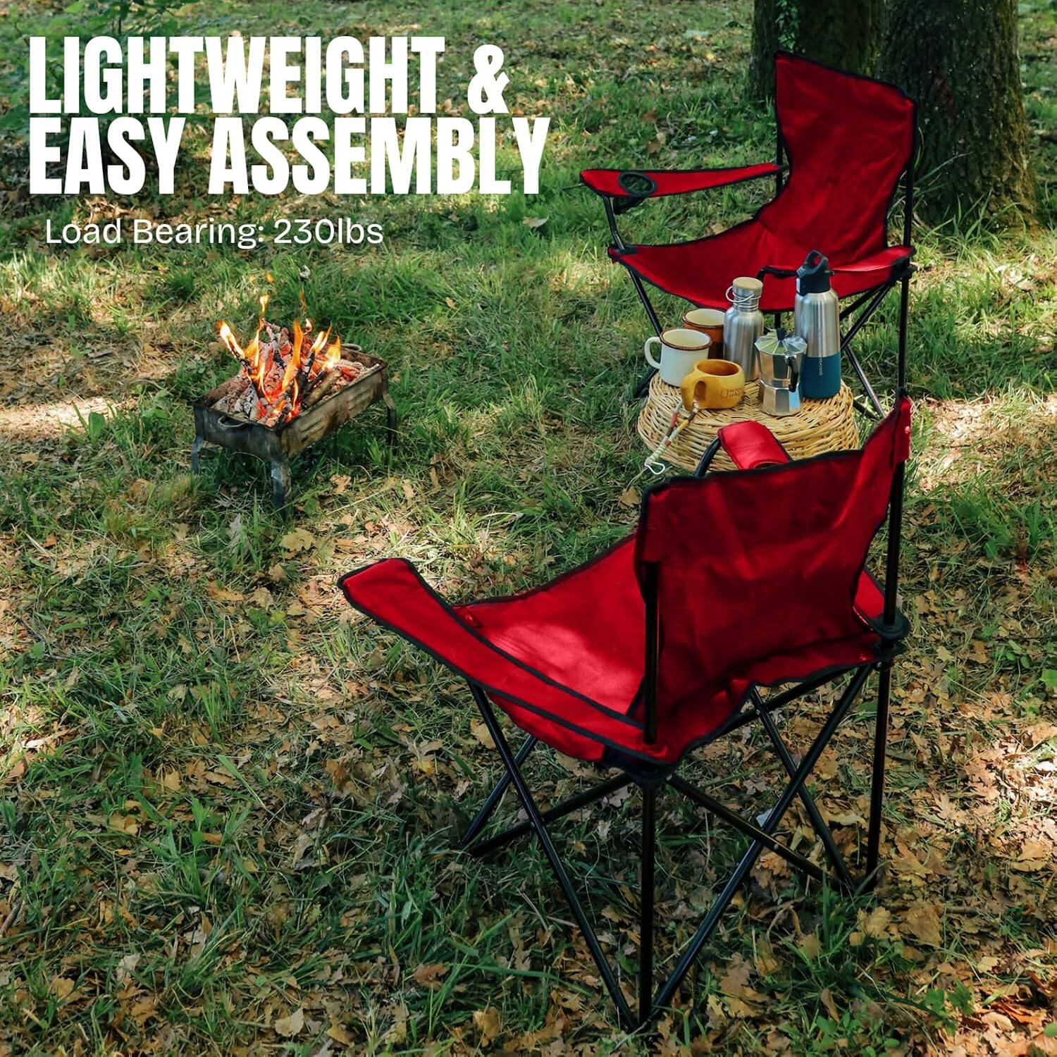 LIGHTWEIGHT & EASY ASSEMBLY  
Load Bearing: 230lbs