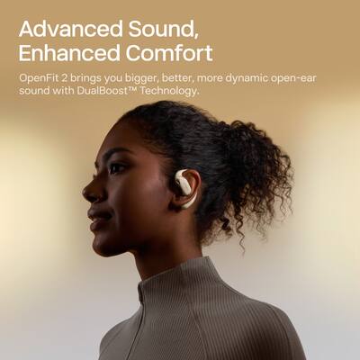 Shokz OpenFit 2 Open Ear True Wireless Earbuds Beige T920-ST-BG-US Shokz OpenFit 2 Open Ear True Wireless Earbuds Beige T920-ST-BG-US
