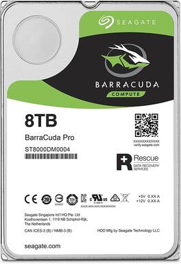 Seagate - BarraCuda Pro ST8000DM0004 8TB 7200 RPM 256MB Cache SATA 6.0Gb/s 3.5" Hard Drive Bare Drive OEM
