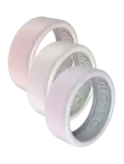 Front. QALO - Unisex QRNT SLIM 3pk Pearl Covers Size 07 - Pearl.