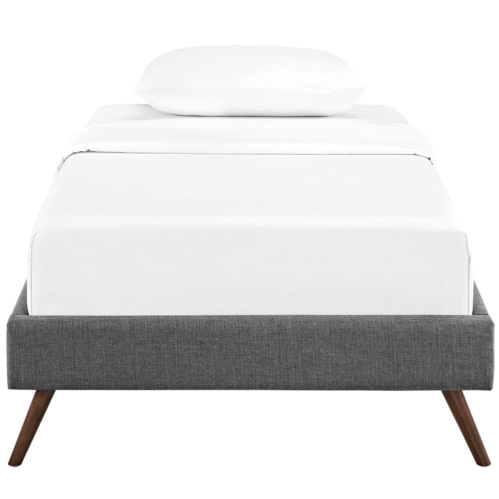 Back. Modway - Linnea Twin Bed - Gray.