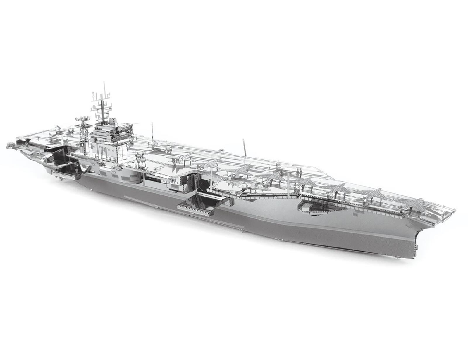 Alt View 2. Metal Earth - Model Kit  USS Theodore Roosevelt CVN-71 Aircraft Carrier (Expert Difficulty) Steel Model Kit by Metal Earth.