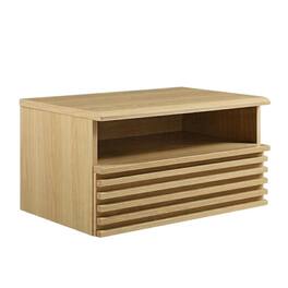 FurniFact - Wall-Mount Nightstand with Compact Design and Modern Style - Brown