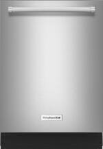 KitchenAid - 24" Top Control Built-In Dishwasher with Stainless Steel Tub - Stainless steel - Front_Standard