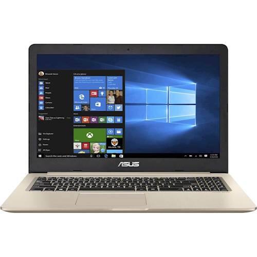 Asus - 15 N580VD 15.6" Laptop - Intel Core i7 - 16GB Memory - NVIDIA GeForce GTX 1050 - 512GB Solid State Drive - Gold and metal with hairline finish - Larger Front