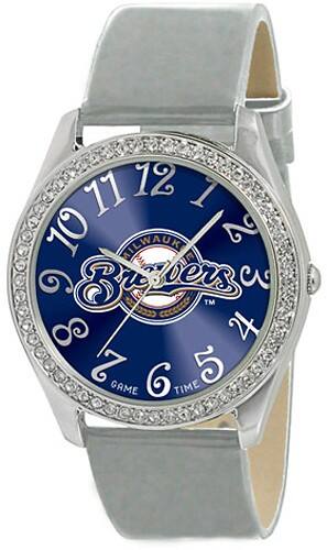 Front Standard. Game Time - Glitz Series Milwaukee Brewers Watch.