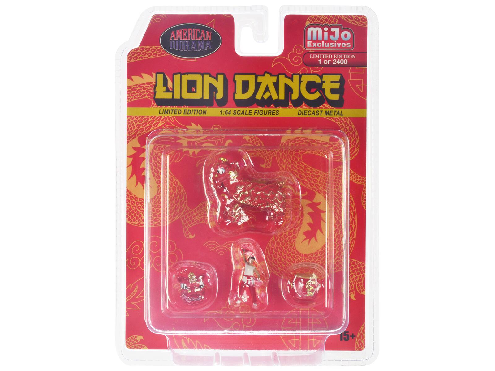 AMERICAN DIORAMA Exclusives LIMITED EDITION 1 OF 2400 LION DANCE LIMITED EDITION 1:64 SCALE FIGURES DIECAST METAL  
15+