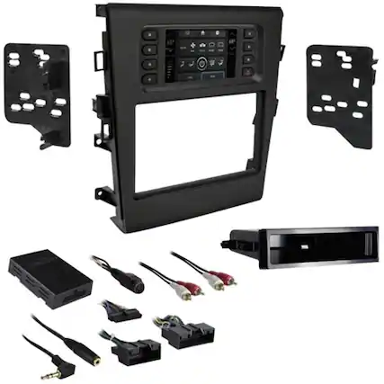 Front. Metra - Dash Kit for Select 2013-2020 Ford Fusion DIN DDIN - Black.