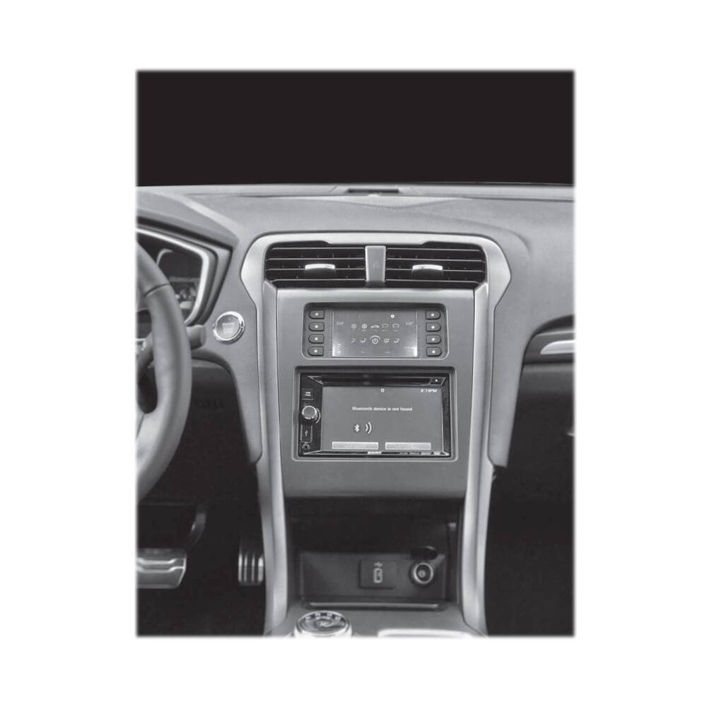 Alt View 11. Metra - Dash Kit for Select 2013-2020 Ford Fusion DIN DDIN - Black.