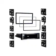 Front. Metra - Dash Kit for Select 1984-2004 Toyota DIN DDIN - Black.