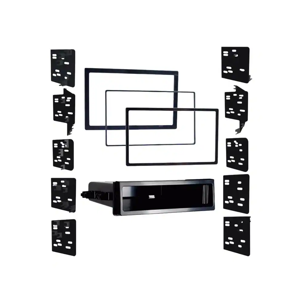 Front. Metra - Dash Kit for Select 1984-2004 Toyota DIN DDIN - Black.