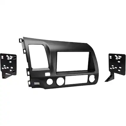 Front. Metra - Dash Kit for Select 2006-2011 Honda Civic DIN DDIN - Gunmetal.
