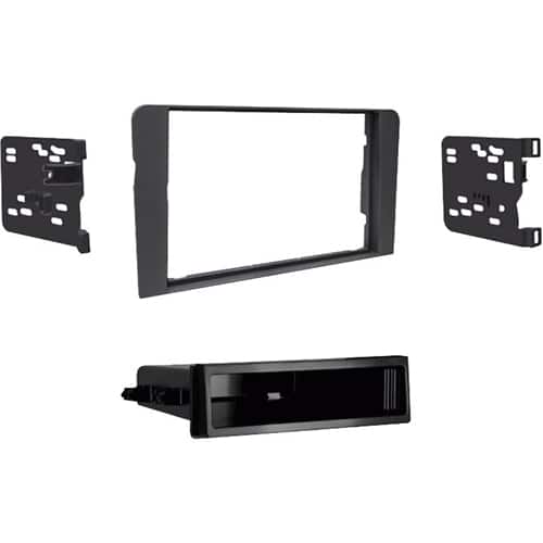 Front. Metra - Dash Kit for Select 2004-2013 Audi A3 DIN DDIN - Black.