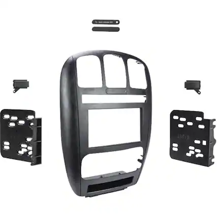 Front. Metra - Dash Kit for Select 2002-2007 Dodge Town and Country DDIN - Black.