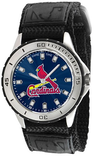 St. Louis Cardinals Leather Wristwatch - Black