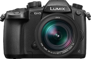 Panasonic - LUMIX GH5 Mirrorless Camera with LEICA DG VARIO-ELMARIT 12-60mm F2.8-4.0 Lens - Black - Front_Zoom