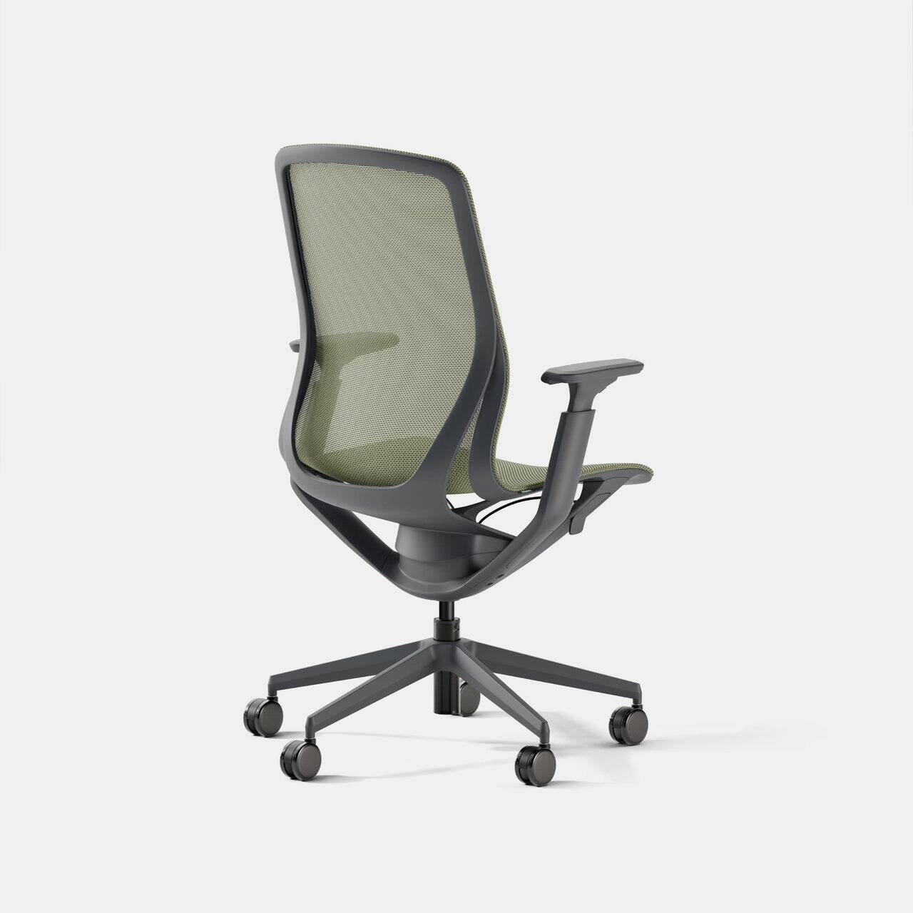Left. Branch Furniture - Aire Chair – Sleek, Lightweight Ergonomic Design with Full Adjustability & Breathable Comfort - Hunter.