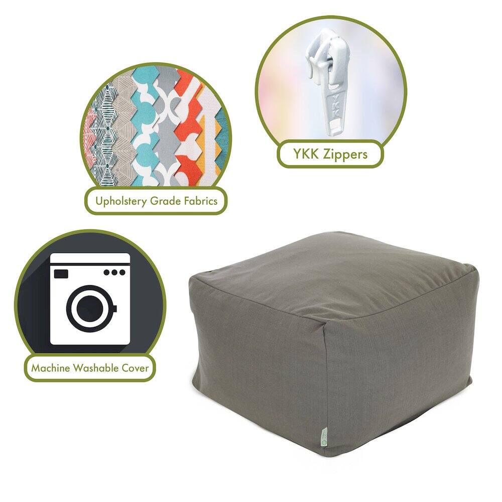 - Upholstery Grade Fabrics
- YKK Zippers
- Machine Washable Cover